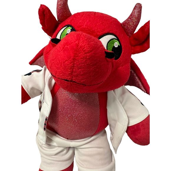 Build A Bear MagicQuest Red Dragon Ellie Plush Great Wolf Lodge w/ Outfit Rare - Picture 5 of 8